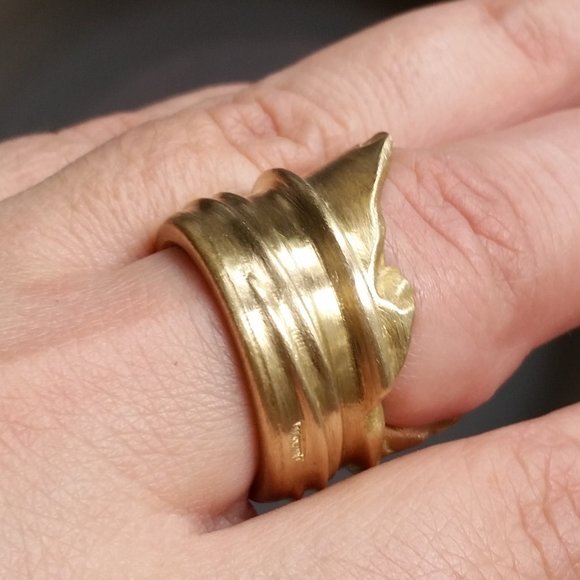 18K Gold Dipped Brass Minimalist Style Ring